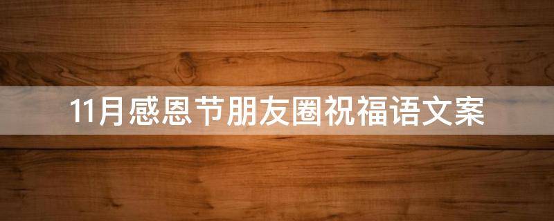 11月感恩节朋友圈祝福语文案（11月感恩句子）