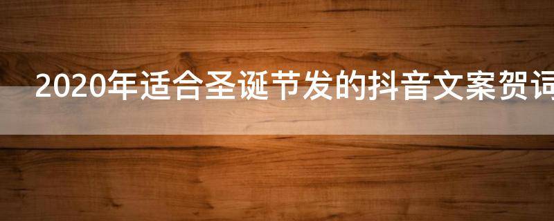 2021年适合圣诞节发的抖音文案贺词（抖音很火的圣诞文案）