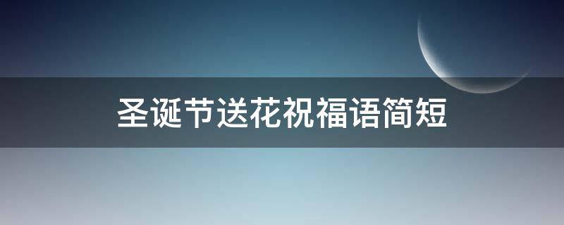 圣诞节送花祝福语简短（圣诞节送花祝福语简短精辟）