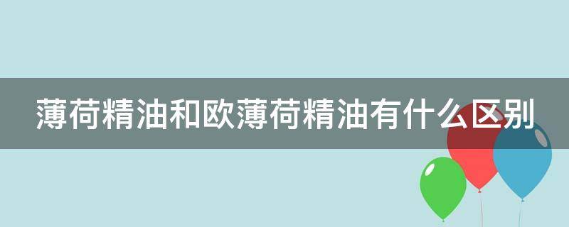 薄荷精油和欧薄荷精油有什么区别 薄荷精油和欧薄荷精油有什么区别呢