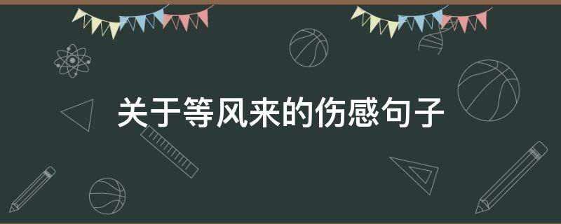 关于等风来的伤感句子（关于等风来的伤感句子说说）