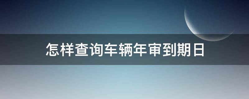 怎样查询车辆年审到期日（怎样查询车辆年审到期日^_）