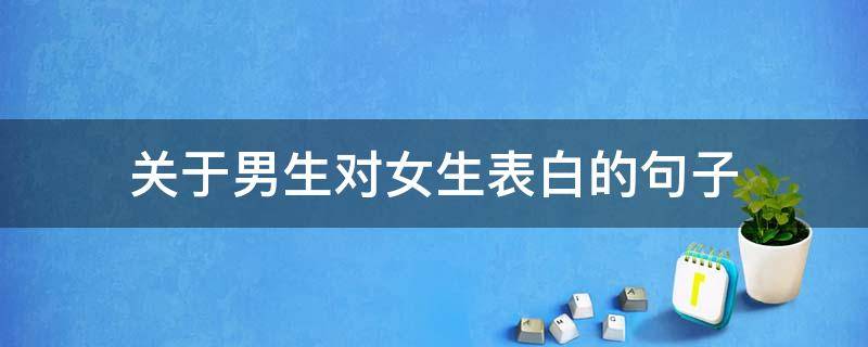 关于男生对女生表白的句子 关于男生对女生表白的句子简短