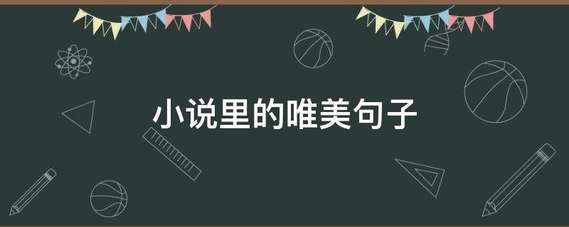 小说里的唯美句子 小说里的唯美句子简短