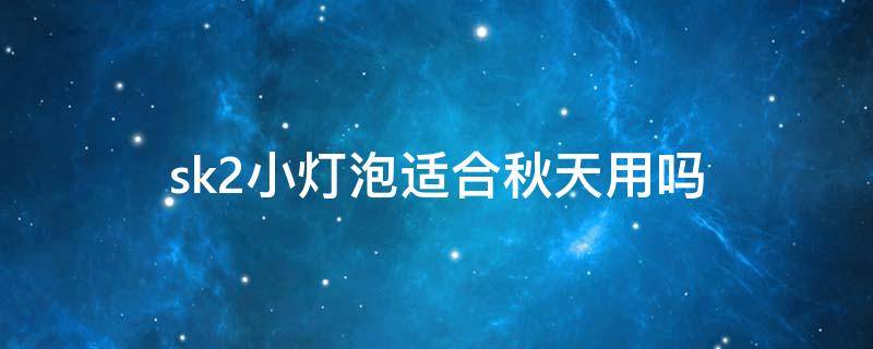 sk2小灯泡适合秋天用吗 skii小灯泡适合冬天用吗