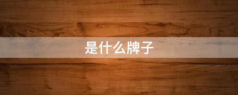 是什么牌子 是什么牌子的鞋