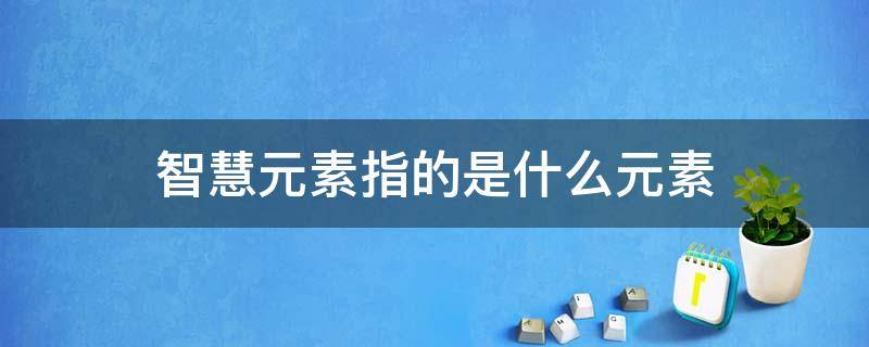 智慧元素指的是什么元素（智慧元素之称的是谁）
