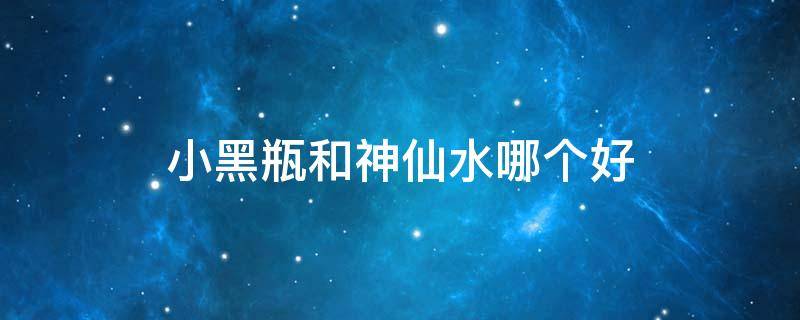 小黑瓶和神仙水哪个好（小黑瓶和神仙水哪个好用）
