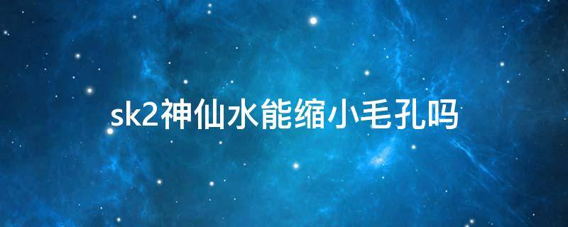 sk2神仙水能缩小毛孔吗 sk神仙水有收缩毛孔的效果吗