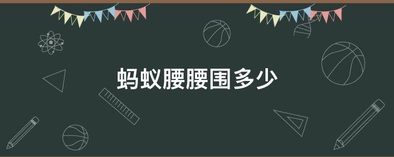 蚂蚁腰腰围多少（蚂蚁腰围大概多少厘米）