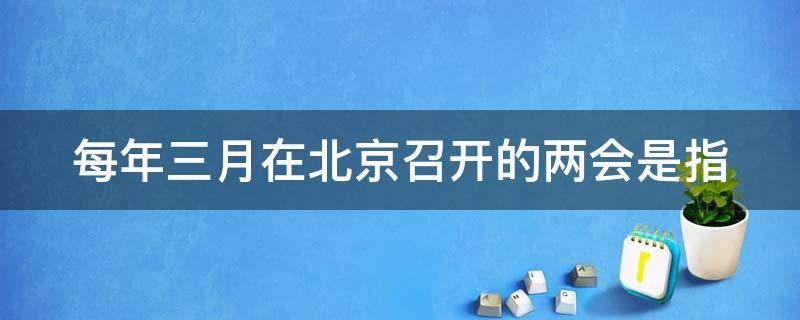 每年三月在北京召开的两会是指