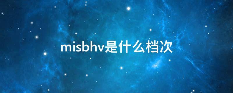 misbhv是什么档次（misbhv贵吗）