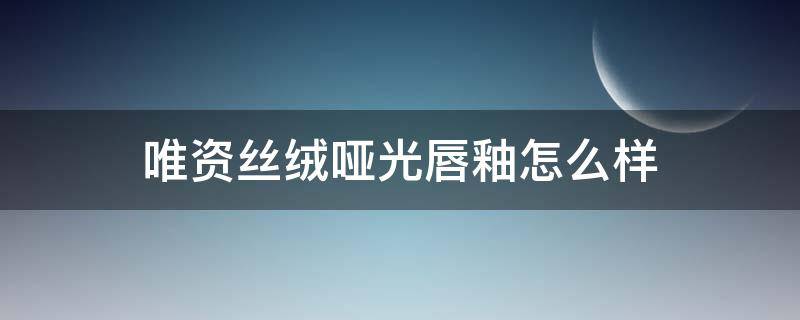 唯资丝绒哑光唇釉怎么样 网易严选丝绒哑光唇釉