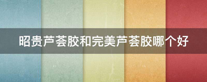 昭贵芦荟胶和完美芦荟胶哪个好（昭贵和完美哪个芦荟含量高）