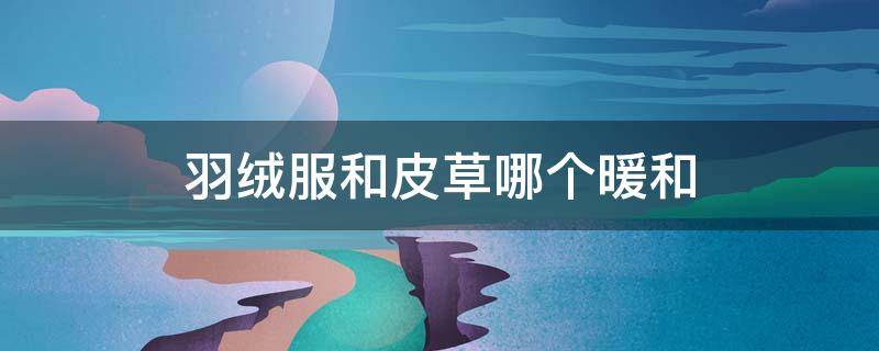羽绒服和皮草哪个暖和（到底是皮草暖和还是羽绒服暖和）