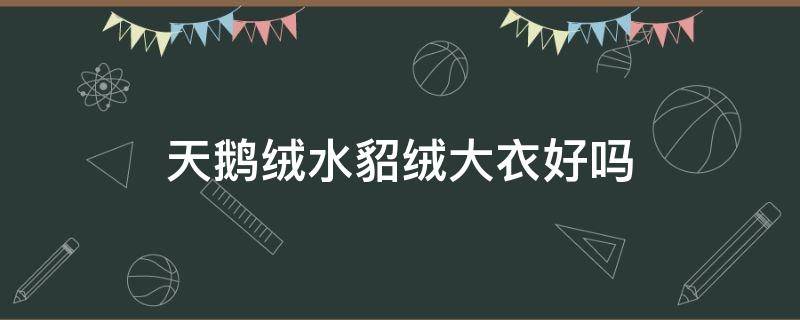 天鹅绒水貂绒大衣好吗（天鹅绒是貂皮大衣最好的吗）