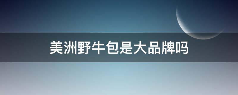 美洲野牛包是大品牌吗 美洲野牛包是什么档次