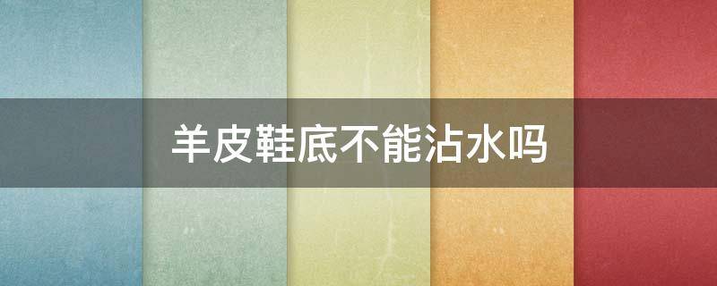 羊皮鞋底不能沾水吗 为什么羊皮鞋不能沾水