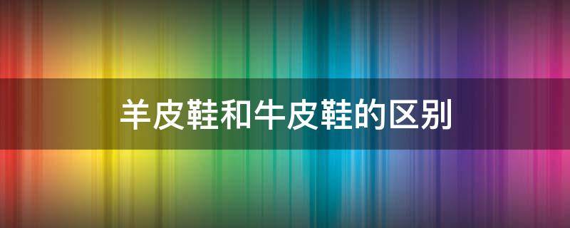 羊皮鞋和牛皮鞋的区别（羊皮鞋与牛皮鞋的区别）