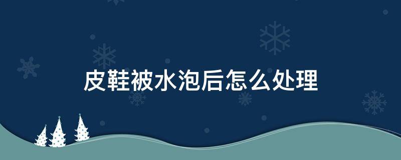 皮鞋被水泡后怎么处理（皮鞋不小心被水泡了怎么办）