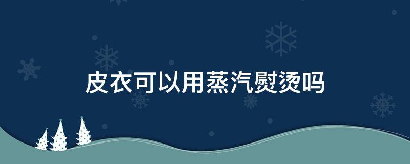皮衣可以用蒸汽熨烫吗（皮衣服可以用蒸汽烫吗）