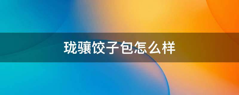 珑骧饺子包怎么样 珑骧饺子包