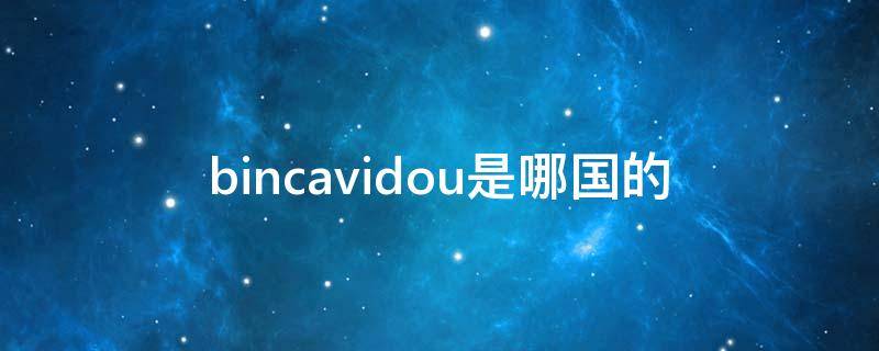 bincavidou是哪国的（bincavidou怎么读）