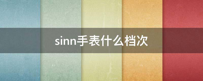 sinn手表什么档次 siqin手表贵吗