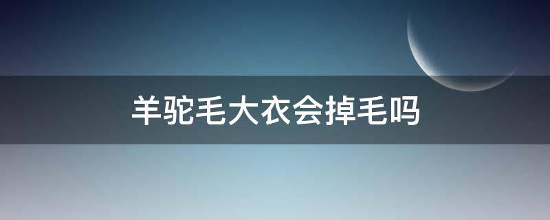羊驼毛大衣会掉毛吗（羊驼绒毛衣会掉毛吗）