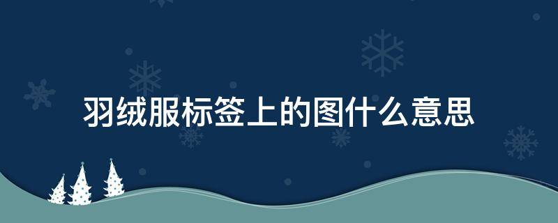 羽绒服标签上的图什么意思 羽绒服衣标上的图标什么意思