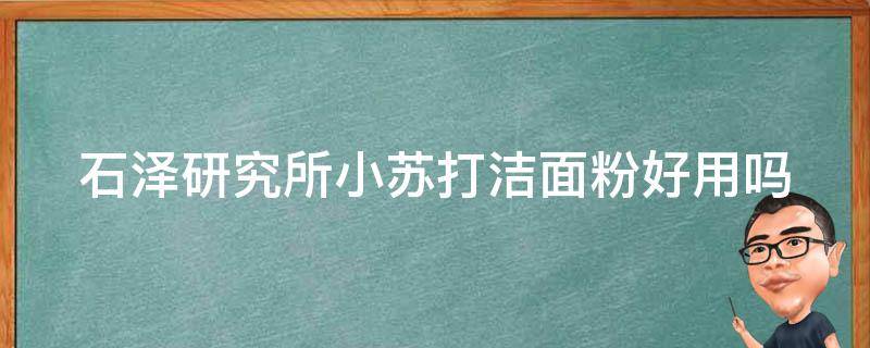 石泽研究所小苏打洁面粉好用吗（石泽研究所小苏打洁面乳）