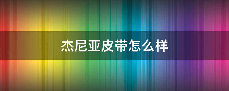 杰尼亚皮带怎么样 杰尼亚皮带