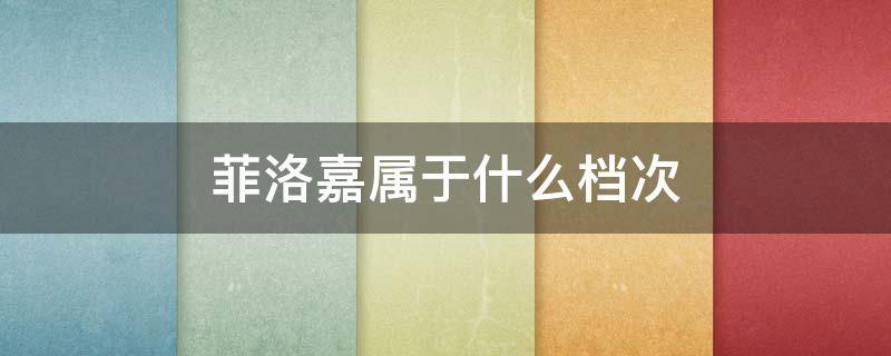 菲洛嘉属于什么档次 filorga菲洛嘉属于什么档次