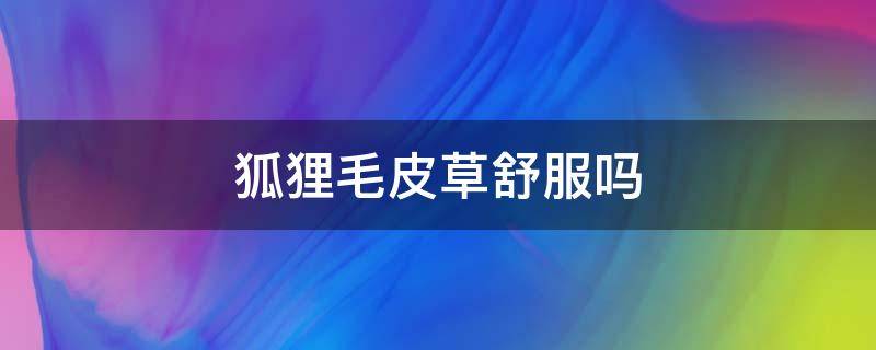 狐狸毛皮草舒服吗 狐狸毛皮草好吗