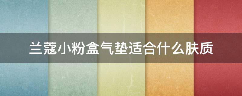 兰蔻小粉盒气垫适合什么肤质 兰蔻粉底气垫好用吗