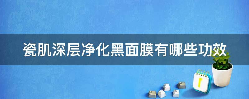 瓷肌深层净化黑面膜有哪些功效（瓷肌面膜到底好不好用）