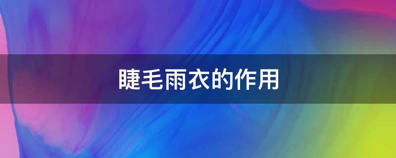 睫毛雨衣的作用（睫毛雨衣防水吗）