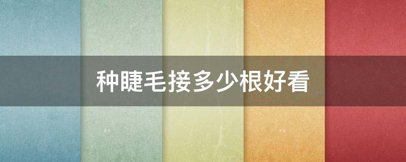 种睫毛接多少根好看 种睫毛是每一根都要接吗