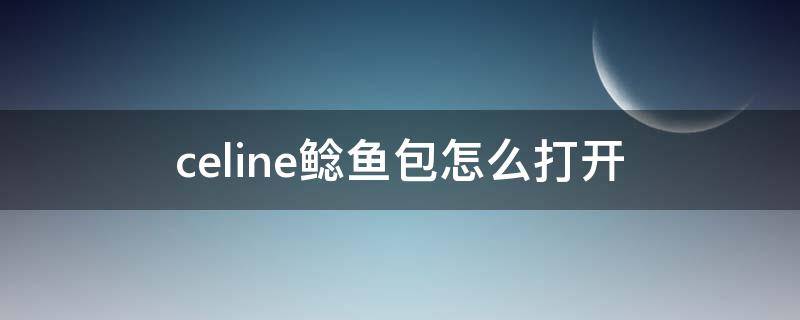 celine鲶鱼包怎么打开 celine鲶鱼包扣怎么开