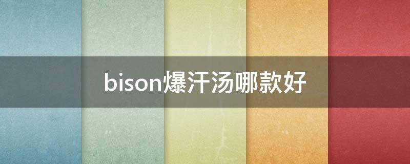 bison爆汗汤哪款好（暴汗汤是什么）