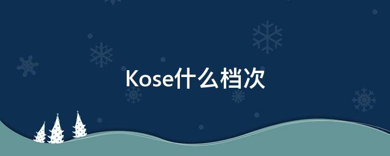Kose什么档次（kors什么档次）