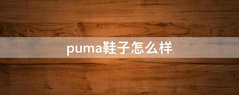 puma鞋子怎么样（puma板鞋怎么样）
