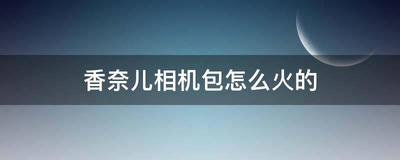 香奈儿相机包怎么火的（香奈儿相机包内部图片）