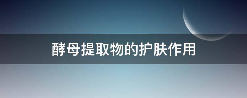 酵母提取物的护肤作用（护肤品里的酵母提取物是什么）