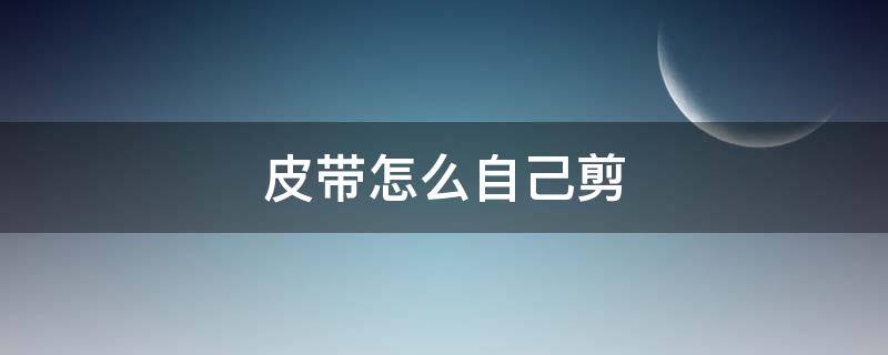 皮带怎么自己剪（如何自己剪皮带）
