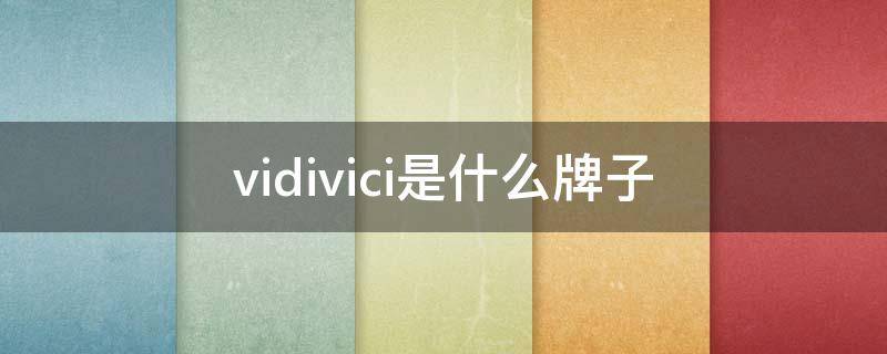 vidivici是什么牌子（vidivici是什么牌子中文）