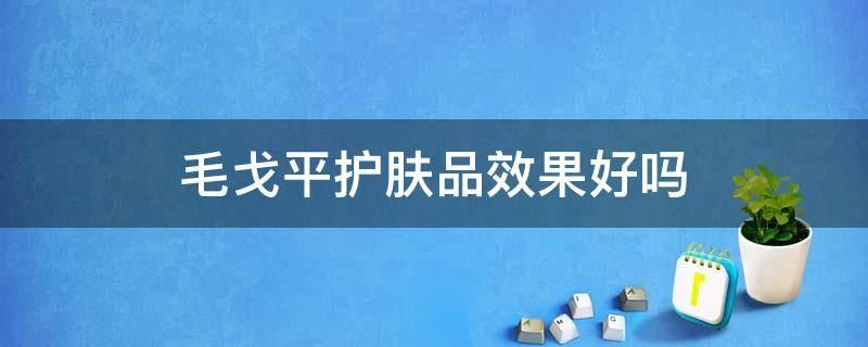 毛戈平护肤品效果好吗 毛戈平 护肤