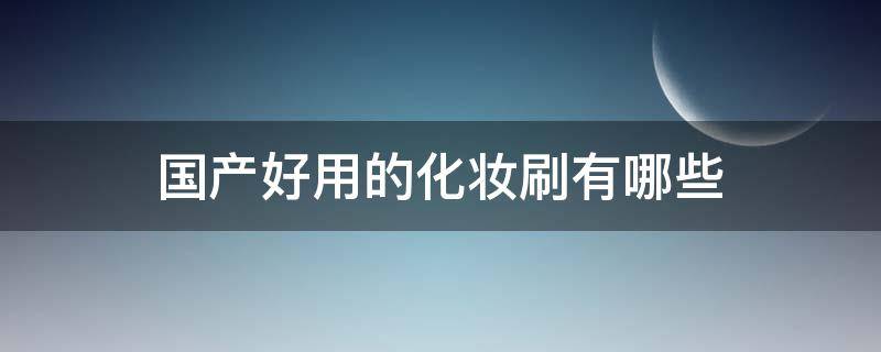 国产好用的化妆刷有哪些（哪一款化妆刷好用）