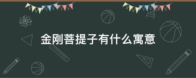 金刚菩提子有什么寓意 金刚菩提的寓意与作用