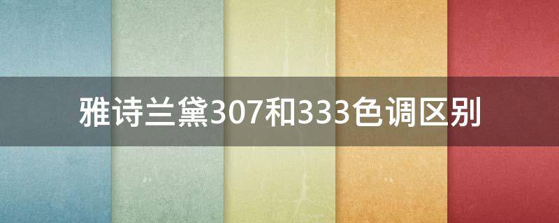 雅诗兰黛307和333色调区别 雅诗兰黛305是什么颜色